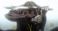 alexander_anderson anime closed_mouth glasses hellsing soyjak sword text variant:sidjak // 900x493 // 52.0KB