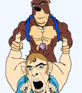 2soyjaks angry backpack banjo_(banjo-kazooie) banjo_kazooie bbc bear closed_mouth ear earring glasses grin hair hand link_(the_legend_of_zelda) nsfw open_mouth painted_nails penis pointy_ears rape sex smile soyjak stubble the_legend_of_zelda variant:cobson video_game yellow_hair // 788x893 // 140.7KB