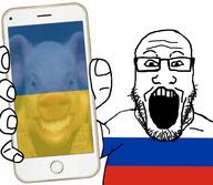holding_object phone pig russia ukraine variant:markiplier_soyjak // 2160x1884 // 1.4MB