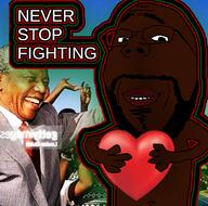 africa beard black_skin clothes glasses grey_hair hair heart holding_object irl_background motivational necktie nelson_mandela nipple smile south_africa soyjak suit text variant:wholesome_soyjak watermark // 1000x991 // 667.9KB
