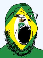 brazil ceará flag flag:ceará glasses looking_at_you open_mouth soyjak stubble teeth transparent_background variant:gapejak // 600x800 // 62.0KB