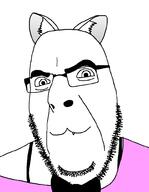 bowtie cat_ear closed_mouth clothes glasses looking_at_you soyjak stubble uwu variant:cobson // 775x1000 // 44.9KB