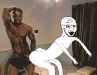 animated arm bbc car fast gay glasses grindr hand hands_up holding_object house irl_background nigger nsfw open_mouth penis phone sex shaking soyjak stubble text tyrone variant:soyak vehicle // 270x210 // 1.2MB
