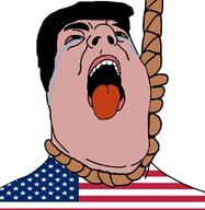 american_flag amerimutt bald hanging open_mouth rope suicide tongue united_states variant:hydejak // 778x800 // 61.2KB