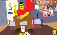 4soyjaks angry animal asian bed bloodshot_eyes bong book boot breasts buck_teeth china chinese_text christianity classical_art_parody cleavage closed_eyes clothes communism controller country cross crossed_arms crying cup cyrillic_text dog door drawn_background drink drugs ear explosion female flag flag:china food full_body glasses grand_theft_auto grand_theft_auto_v hair holding_object in_and_out_burger jimmy_de_santa lamp little_red_book mao_zedong middle_finger necklace open_mouth parody shoe shorts sitting sledgehammer sock soda sonnenrad speaker stretched_mouth stubble subvariant:chudjak_front tattoo tracey_de_santa up_and_atom_burger variant:chudjak variant:cobson variant:dogjak vein video_game weed whisker whore xbox yellow yellow_hair yellow_skin // 3480x2160 // 3.6MB