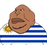 closed_mouth countrywar fat flag flag:uruguay obese soyjak stubble uruguay variant:meximutt // 888x849 // 49.1KB