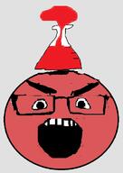 angry circle circlejak clothes flask hat lava open_mouth red red_skin soyjak subvariant:science_lover variant:markiplier_soyjak // 432x610 // 28.8KB