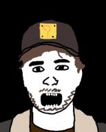 brown_hair clothes hat mario nintendo open_mouth question_mark_block soyjak stubble twitch v_(4chan) variant:unknown video_game vinesauce // 360x450 // 41.4KB