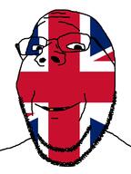 anglo british country flag glasses missing_teeth open_mouth smile soyjak stubble united_kingdom variant:wholesome_soyjak yellow_teeth // 600x800 // 24.3KB
