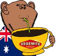 1923 australia australian country cup drinking drinking_straw ear flag flag:australia hand holding_object mug sip soyjak stubble variant:impish_soyak_ears vegemite vitamin vitamin_b // 869x850 // 192.3KB