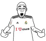 adidas clothes football glasses i_heart_nigger i_love open_mouth pointing real_madrid soccer tshirt variant:shirtjak // 1194x1080 // 78.5KB