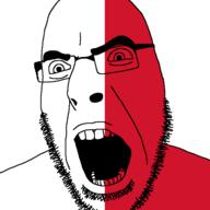 angry country flag flag:malta glasses malta open_mouth soyjak stubble variant:cobson // 721x720 // 10.4KB