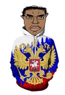 acne angry brown_skin closed_mouth clothes coat_of_arms ear glasses hair hoodie mustache russia soyjak subvariant:chudjak_front variant:chudjak // 410x603 // 255.0KB