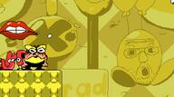 balloon glasses lips open_mouth peppino_spaghetti pizza_tower soyjak stubble teeth variant:two_pointing_soyjaks video_game // 697x389 // 11.8KB