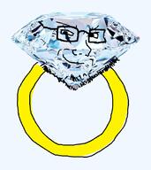 closed_mouth gem glasses looking_down objectsoy ring smile smug soyjak stubble variant:classic_soyjak // 668x750 // 284.0KB