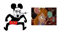 animal bloodshot_eyes cartoon chip_and_dale_rescue_rangers crying disney ear full_body gadget_(character) glasses mickey_mouse mouse open_mouth soyjak variant:chudjak whisker zipper_(character) // 1123x620 // 93.7KB