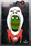 antenna arm beer clothes frog full_body hand leg open_mouth orange_eyes pepe reddit soyjak stretched_mouth variant:stella_artsois // 500x733 // 408.0KB