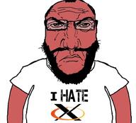 angry balding beard closed_mouth clothes glasses hair i_hate punisher_face red_skin soyjak subvariant:science_lover technology text tshirt variant:markiplier_soyjak xorg // 917x831 // 390.3KB