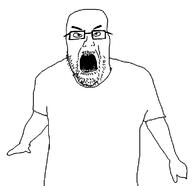 angry chris_chan clothes glasses mustache open_mouth stubble variant:cwcjak // 766x743 // 20.3KB