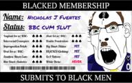 bbc blacked brown_hair card ear glasses green_eyes id_card nick_fuentes queen_of_spades soyjak stubble text variant:cobson // 880x555 // 185.0KB