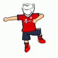 animated bald bayern_munich cleats clothes dance ear ext=gif football jersey shoe shorts soccer sock stubble variant:impish_soyak_ears // 480x480 // 902.0KB