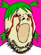 4chan anime blood clothes hair horror open_mouth soyjak stubble variant:gapejak white_skin yotsoyba // 600x800 // 31.0KB