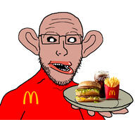 amerimutt big coke ear fries hamburger large_ear mac mcdonalds mutt plate platejak red_shirt soda variant:platejak white_eyes // 1332x1184 // 549.8KB
