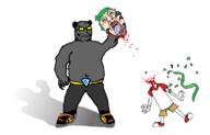 2soyjaks 4chan anime arm bear beard belt blood bloodshot_eyes clothes crying decapitation full_body gem glasses green_hair grey_skin hair hand holding_object leg mustache open_mouth shadow shoe smile sneakers soot soot_colors soyjak soyjak_party stubble tongue variant:bernd variant:unknown yellow_teeth yotsoyba // 780x500 // 64.3KB