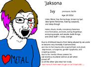 4chan blood bloodshot_eyes brown_hair clothes crying dyed_hair glasses hair i_love jaksona metal_(music) music open_mouth qa_(4chan) soyjak stubble text thougher tumblr variant:soyak // 1700x1200 // 307.2KB