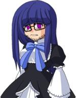 anime anime_female bernkastel disappointed frown glasses hair purple_hair scared stubble umineko video_game // 343x440 // 133.0KB