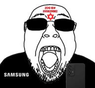 glasses judaism open_mouth phone samsung soyjak stubble sunglasses variant:bernd zog // 1080x1000 // 282.3KB
