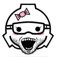 blush bow goggles logo open_mouth scp_foundation soyjak stubble variant:snoojak // 512x512 // 85.6KB