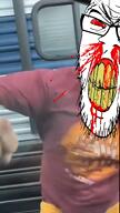 angry animated blood bloodshot_eyes car clenched_teeth cracked_teeth ear glasses irl irl_background nosebleed punch red_eyes soyjak stubble subvariant:feralrage variant:feraljak vein video yellow_teeth // 576x1022, 2.2s // 1.4MB