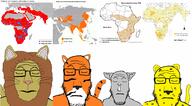 4soyjaks africa animal cheetah closed_eyes closed_mouth ear frown glasses its_over lion rhino soyjak stubble text tiger variant:markiplier_soyjak // 3608x2000 // 730.3KB