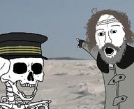 2soyjaks aehser amc arm beard british clothes disheveled franklin_expedition grey_hair hair hand hat history open_mouth pointing skeleton soyjak the_terror variant:soyak variant:two_pointing_soyjaks // 680x552 // 63.5KB