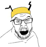 adrian angry antenna bug clothes glasses hat mustache open_mouth soyjak stubble tagme tagme_low_quality variant:feraljak // 1200x1240 // 216.1KB