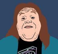 anthony_young brown_hair closed_mouth clothes fat hair hoodie linus_tech_tips long_hair soyjak tranny tshirt variant:alicia white_skin youtuber // 782x727 // 48.4KB