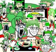 4chan anime compilation crying green_hair hair multiple_soyjaks open_mouth variant:alicia variant:soyak yotsoyba // 1248x1151 // 415.4KB