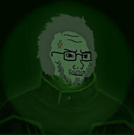 anger_mark clothes concerned fallout father_elijah glasses green_skin grey_hair soyjak stubble variant:classic_soyjak video_game // 360x364 // 63.1KB