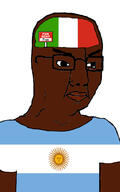 angry argentina black_skin closed_mouth glasses italy nigger rent_free sign variant:chudjak // 647x1031 // 210.7KB