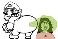 ack bloodshot_eyes chin clothes fart glasses gyatt hat looking_at_you mustache stubble variant:soytan variant:wahjak wario // 900x600 // 109.7KB