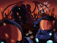 armor art drawn_background pointing sci-fi soy_parody space starcraft text variant:two_pointing_soyjaks video_game // 1600x1200 // 1.0MB