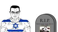 1933 1945 2soyjaks ack adolf_hitler buff flag flag:israel germany glasses gun israel judaism mustache nazi_germany nazism star_of_david swastika tombstone tongue variant:bernd variant:chudjak // 2001x1126 // 125.3KB
