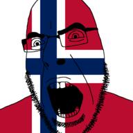 angry country cross flag flag:norway glasses norway open_mouth soyjak stubble variant:cobson // 721x720 // 13.6KB
