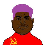 angry brown_skin colorful_hair communism countrywar drew_pavlou fat glasses latinx obese serious soviet_union stare tankie tranny transgender_flag troon variant:pavloujak // 1164x1164 // 180.7KB