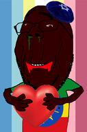 black_skin bloodshot_eyes ethiopia flag:ethiopia heart holding_heart map_(pedophile) pedophile pedophilia red_eyes smile stubble subvariant:wholesome_soyjak variant:gapejak // 676x1021 // 140.9KB