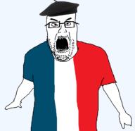 angry beret chris-chan clothes countrywar flag flag:france france glasses mustache open_mouth stubble transparent_background variant:cwcjak // 766x743 // 30.6KB