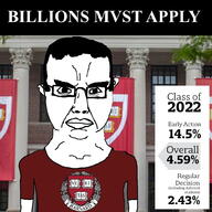 angry building closed_mouth clothes college ear glasses harvard logo millions_must_die pillar sign soyjak statistics subvariant:chudjak_front text university variant:chudjak // 1000x1000 // 455.2KB