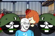 AMT Anti-Msmg_taskforce_(anti-MS_Memer_Group) Master_Community_Force_(AMT_Army) army atomato blue_eyes blue_shirt communism countryball fire_extinguisher gate guard hammer_and_sickle helmet hoodie imgflip imgflip.com jacket ms_memer_group oc orange_hair polandball rifle scared soyjak teen tomato variant:soyak variant:unknown // 614x406 // 300.7KB