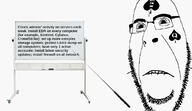 bbc biting_lip blacked distorted frown glasses pointing_stick queen_of_spades soyjak stubble subvariant:hornyson tattoo text variant:cobson whiteboard // 1223x708 // 116.1KB